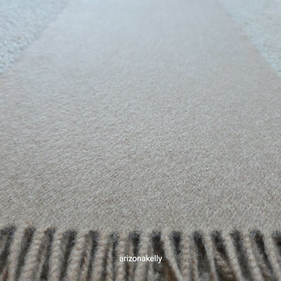 Nordstrom Cashmere Camel Woven Fringe Scarf Tan - Picture 8 of 14